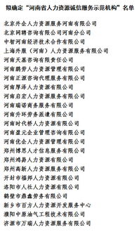 河南拟定23家人力资源服务机构为诚信服务示范机构